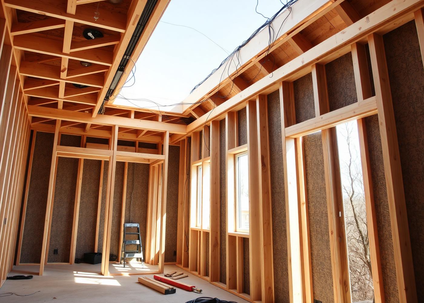 New construction electrical rough-in and wiring